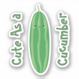 Pegatina Cucumber Funny en Kawaii