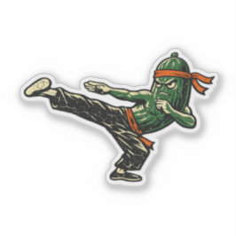 Pegatina Cucumber JKD Fighter — Vintage Retro Artes Marcial