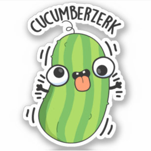 Pegatina Cucumberzerk Funny Berzerk Cucumber Pun