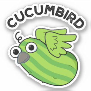 Pegatina Cucumbird Funny Veggie Cucumber Pun