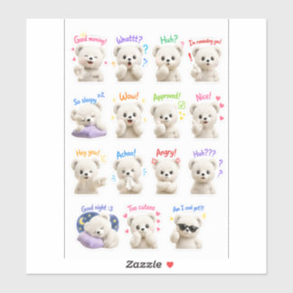 Pegatina Cuddle Cub – Paquete de Stickers de Osito de Peluc