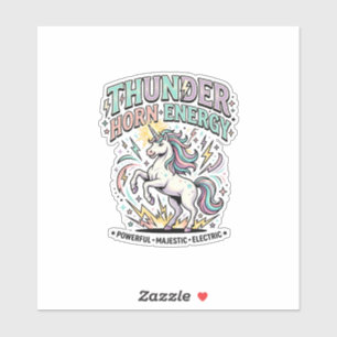 Pegatina Cuerno de trueno de unicornio Energía Producto est