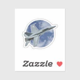 Pegatina Cuerno F/A-18C en una nube circular