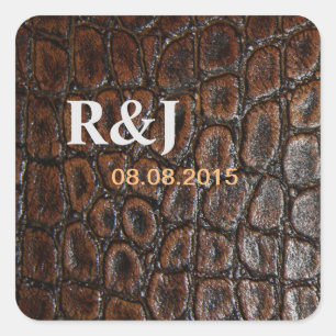 Pegatina cuero salvaje del cocodrilo del marrón del