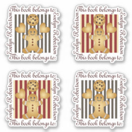 Pegatina Cuidada Cookie Gingerbread Man Bookplate