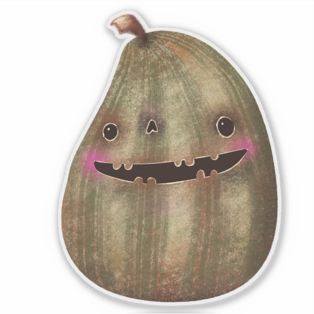 Pegatina Cuidada decoración de Halloween Spookkin (Anverso)