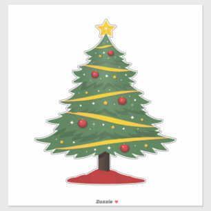 Pegatina Cuidada decoración Sparkly Árbol de Navidad