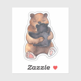 Pegatina Cuidada Woodland Mama Abraza Bear