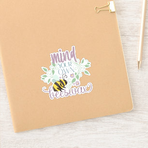 Pegatina Cuidado Con La Propia Beeswax Funny