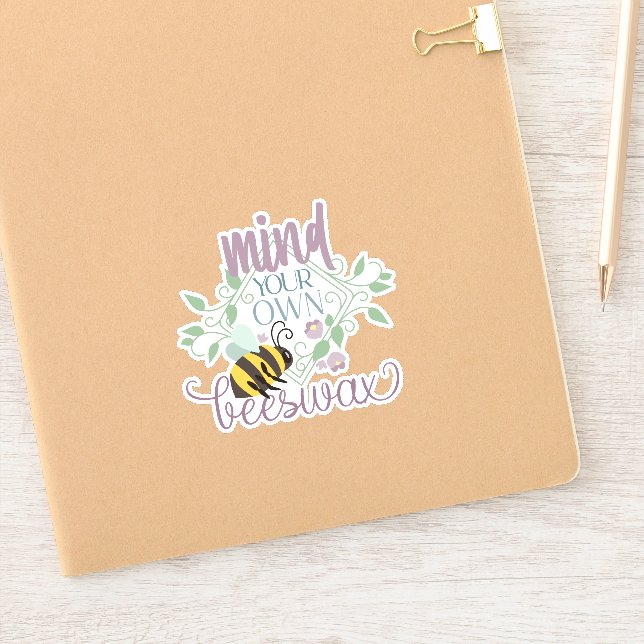 Pegatina Cuidado Con La Propia Beeswax Funny (Cuaderno)