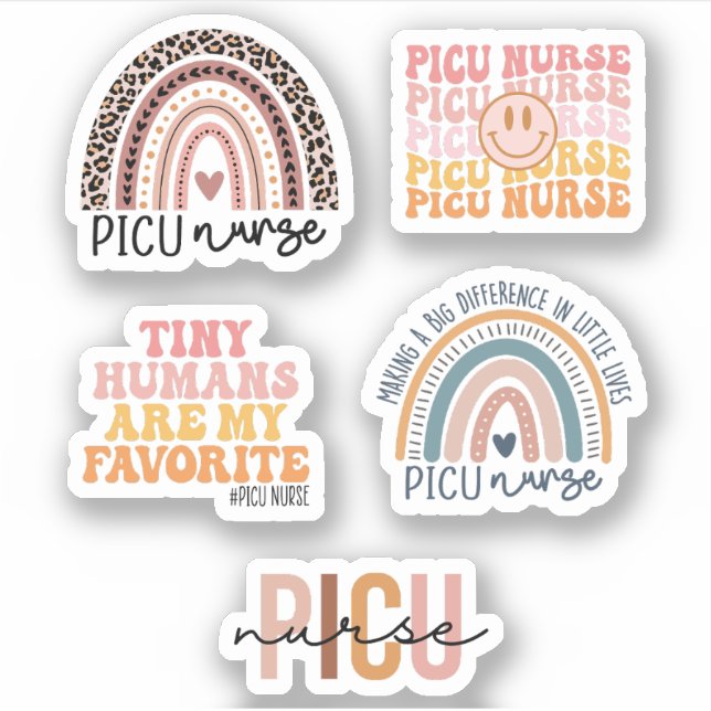Pegatina Cuidado intensivo pediátrico, paquete de enfermera (Anverso)