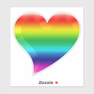 Pegatina Cuidados colores de gradiente de arcoiris gran cor