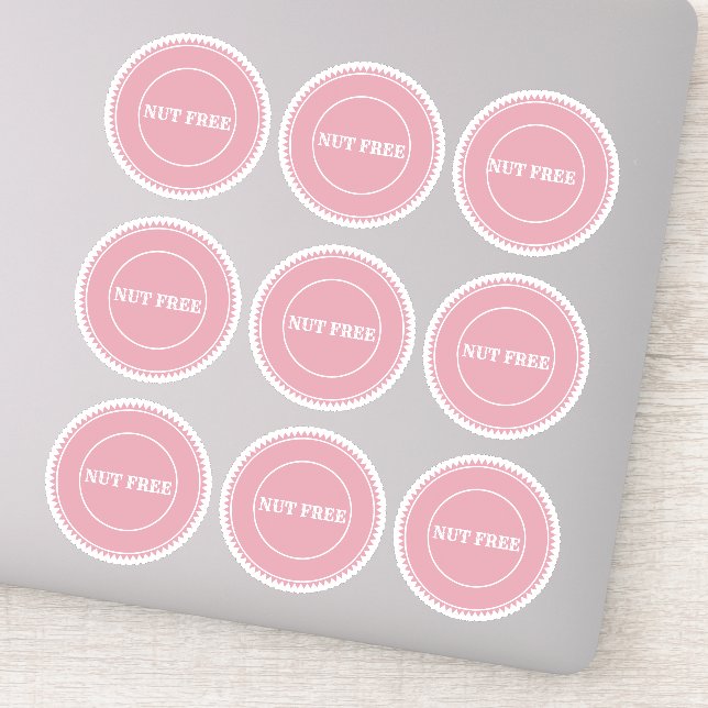 Pegatina Culinario seguro para alergia libre de nueces (Detalle)