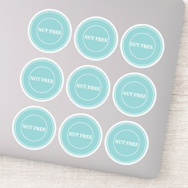 Pegatina Culinario seguro para alergia libre de nueces (Detalle)