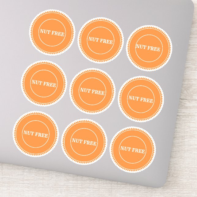 Pegatina Culinario seguro para alergia libre de nueces (Detalle)