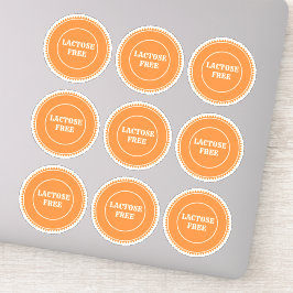 Pegatina Culinario seguro para alérgicos sin lactosa