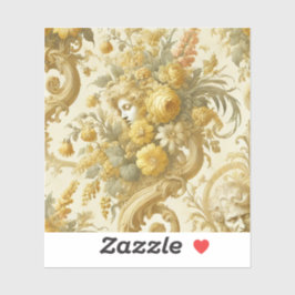 Pegatina Culpa del oro - Pilar floral barroco