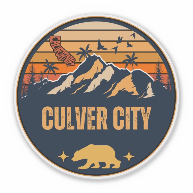 Pegatina Culver City, California (Anverso)