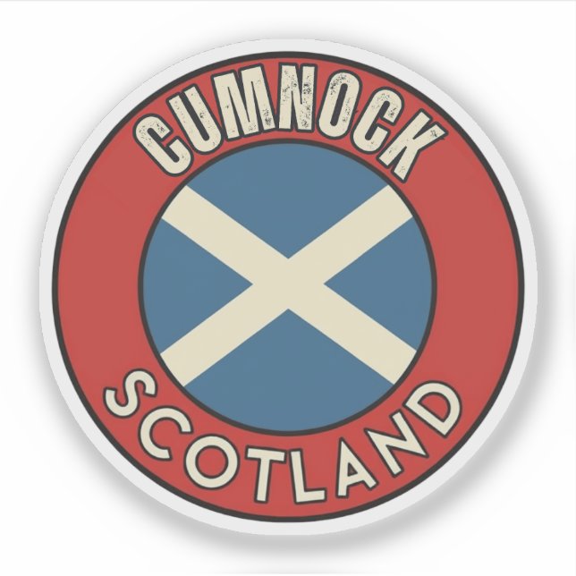 Pegatina Cumnock, Escocia (Anverso)