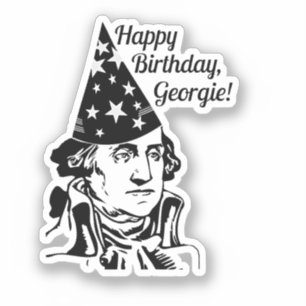 Pegatina Cumpleaños de George Washington