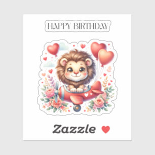 Pegatina Cumpleaños del León Volador