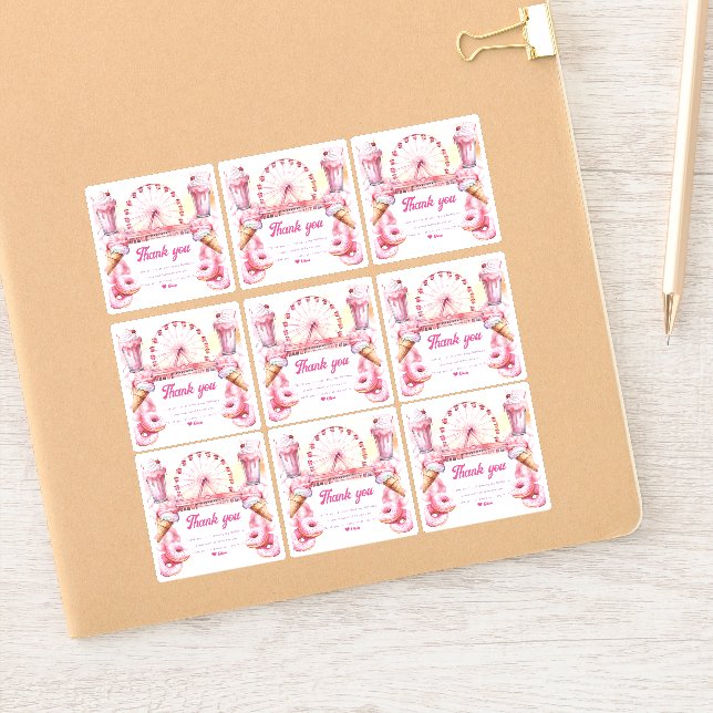 Pegatina Cumpleaños del parque de diversiones (Cuaderno)