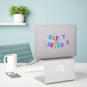 Pegatina cumpleaños feliz