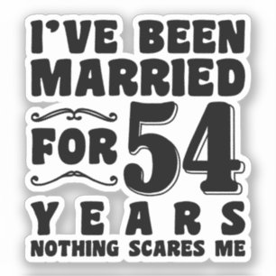 Pegatina Cumpleaños He Estado Casado Durante 54 Años Regalo