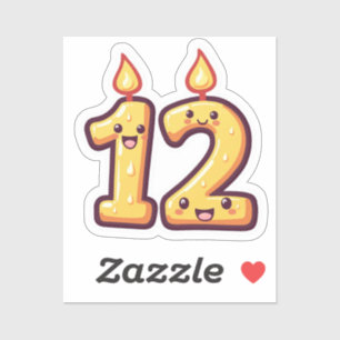 Pegatina Cumpleaños número 12 