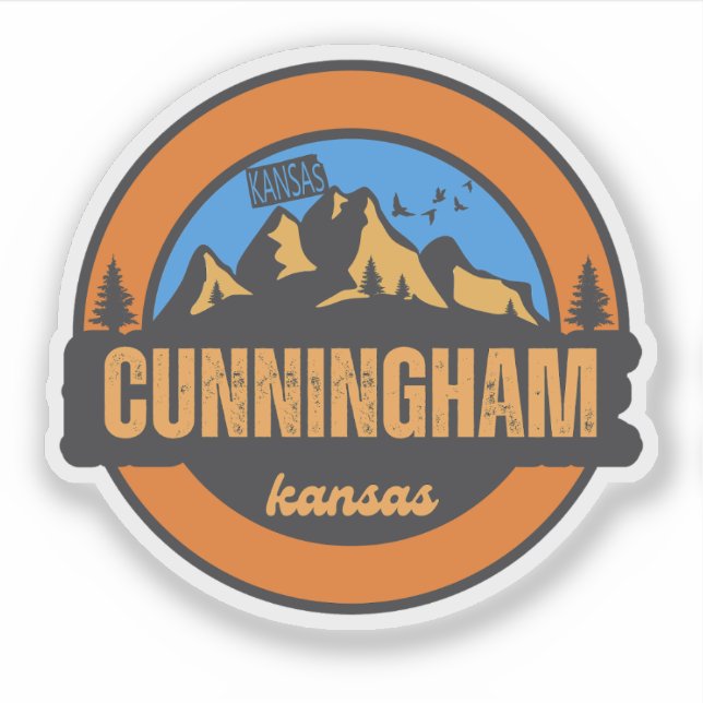 Pegatina Cunningham, Kansas (Anverso)