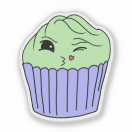 Pegatina Cupcake Kissy Mint