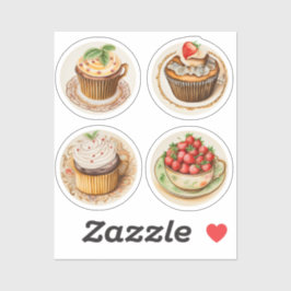 Pegatina Cupcakes y tazas 10