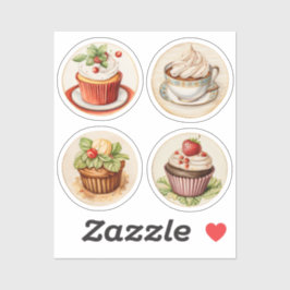 Pegatina Cupcakes y tazas 11