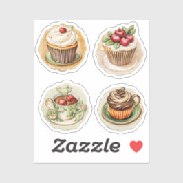 Pegatina Cupcakes y tazas 12