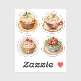 Pegatina Cupcakes y tazas 14