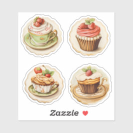 Pegatina Cupcakes y tazas 3