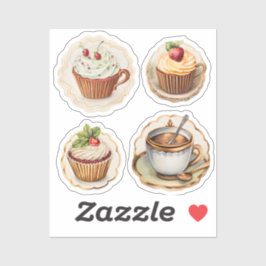 Pegatina Cupcakes y tazas 4