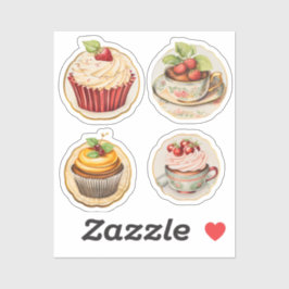 Pegatina Cupcakes y tazas 6
