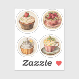Pegatina Cupcakes y tazas 7