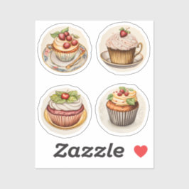 Pegatina Cupcakes y tazas 8