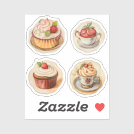 Pegatina Cupcakes y tazas 9