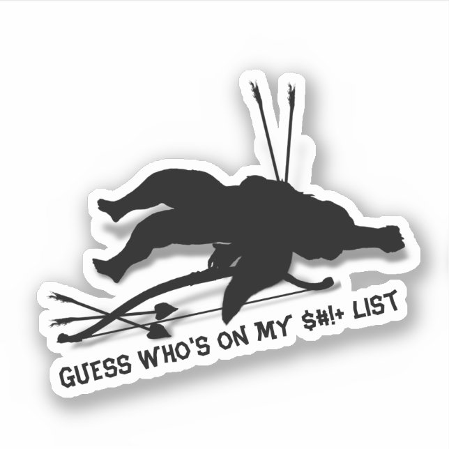 Pegatina Cupid Anti Valentine's Day  (Anverso)