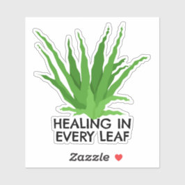 Pegatina Curación en cada hoja de aloe vera
