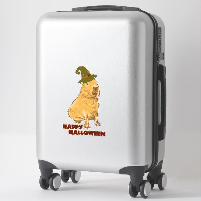 Pegatina Curioso capibara - Halloween Rodent (Maleta)