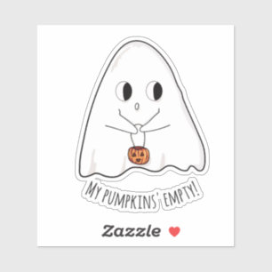 Pegatina Curioso Kawaii Halloween Personalizado fantasma Cu