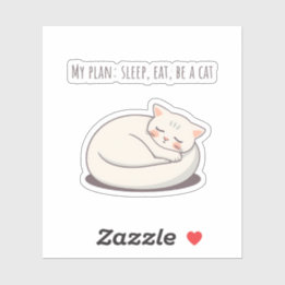 Pegatina Curled Up Cat