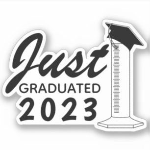 Pegatina Curso de Gorra de Cilindro Graduado en Ciencias