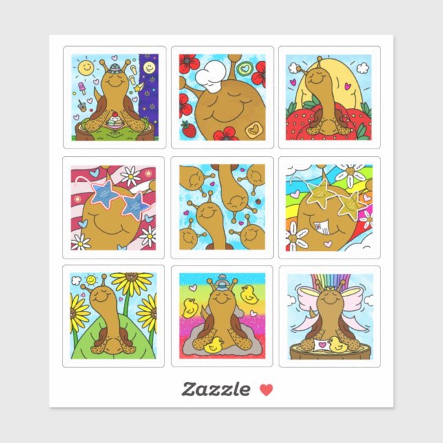 Pegatina Curte Snail Summer 2025 Tiny Art Series (Hoja)