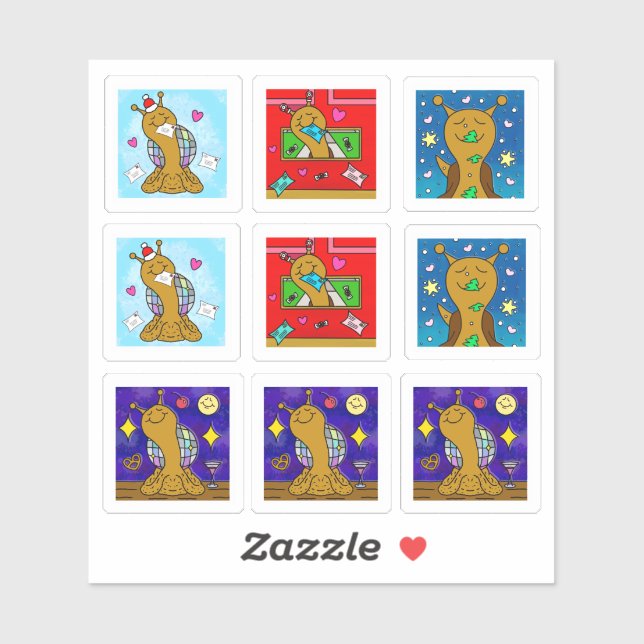Pegatina Curte Snail Winter 2025 Tiny Art Series (Hoja)