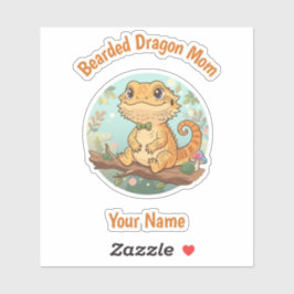 Pegatina Custom Bearded Dragon Mom Sticker